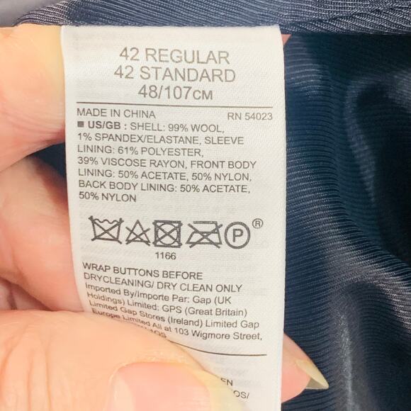 Banana Republic Size 42R Men's Standard Fit Blazer Jacket Gray Business Work - Picture 7 of 7